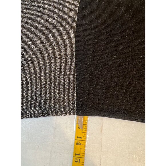 White House Black Market WHBM Sweater Dress Black Gold Cowl Neck Small - Picture 5 of 7